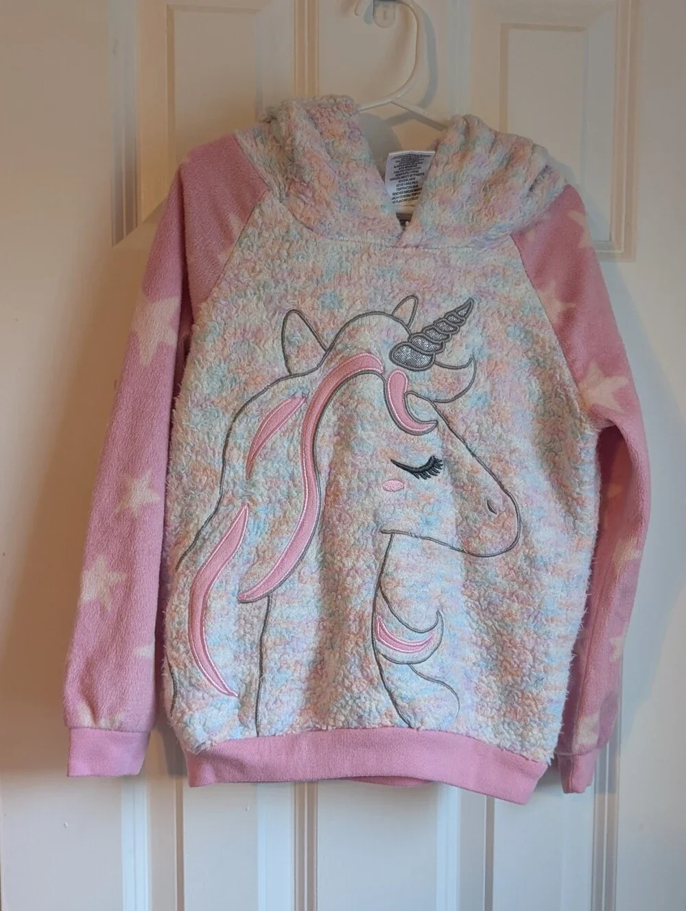 Saint Eve Kids Unicorn Fleece Hooded Pajamas Set Size XS (5 / 6)